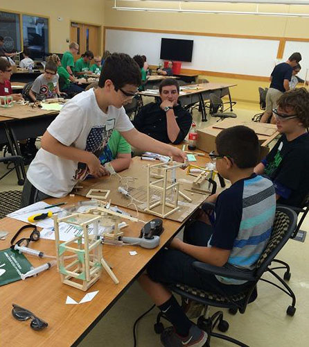 Indiana middle school students found new interests in fluid power when the Perdue 4-H chapter presented