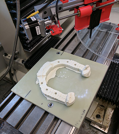 Ohio State students used conventional machine tools and plastic materials to test out hybrid autonomous manufacturing concepts. The trials were part of the LIFT (Lightweight Innovations for Tomorrow) competition sponsored by the American Lightweight Materials Manufacturing Innovation Institute. | Courtesy of The Ohio State University