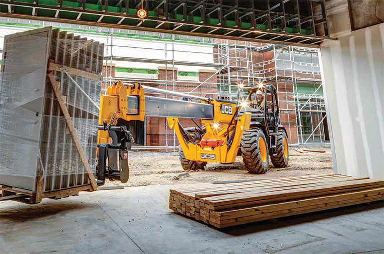 Loadall telehandler from JCB features high-powered hydraulics which ensures highly efficient lifting, extending, pushing, and the fastest cycle times.