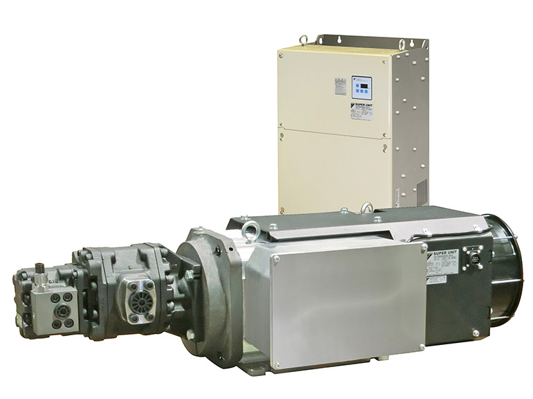 Daikin servo pumps (high dynamic SUT), featuring powers from 11 to 37 kW, able to manage flow rates up to 300 lpm at a pressure of 280 bar