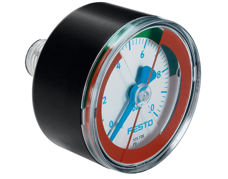 The vibrant and adjustable red/green zone dial face on the pressure and vacuum gauges provide a visual cue when a pressure or vacuum system is out of green-zone operation.