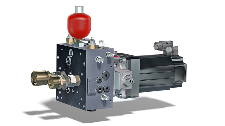 Self-contained actuators like the Moog Inc. Electrohydrostatic Pump System (EPS) consists of an Electrohydrostatic Pump Unit (EPU) and a standardized manifold with hydraulic accumulator.