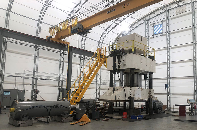 the W&O cold press can design varying size fittings for marine vessels.