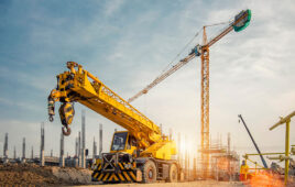 mounted cranes often look like excavators but are designed for more rugged environments.