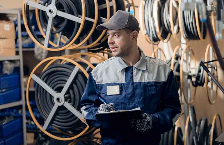 store hydraulic hose AdobeStock_792834633