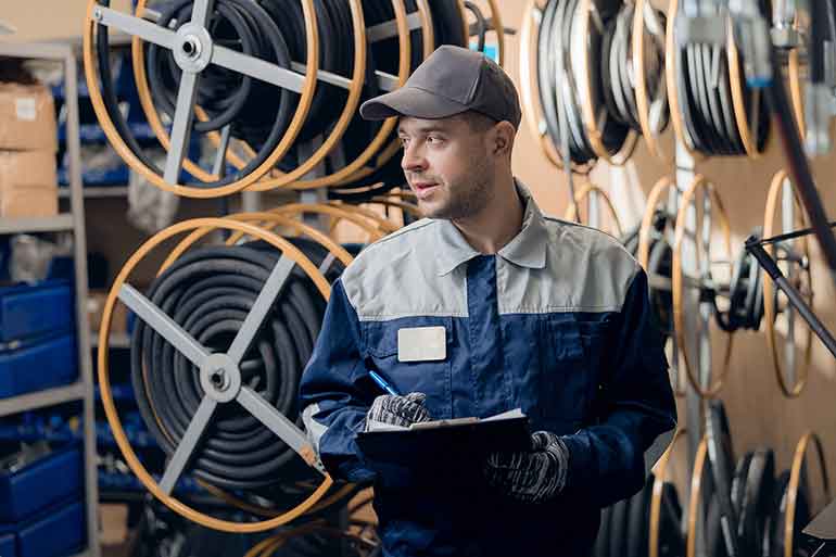 store hydraulic hose AdobeStock_792834633
