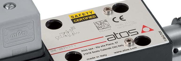 Atos valves are certified for functional safety.