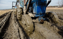 Mud is yet another risk to agriculture machinery’s hydraulic systems, as machines are often stored outdoors.