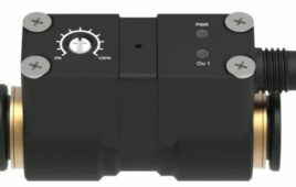Inline pressure sensor with analog output for continuous data