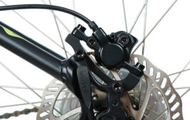 Hydraulic disk brakes are the preferred method on self-powered machinery like bicycles.