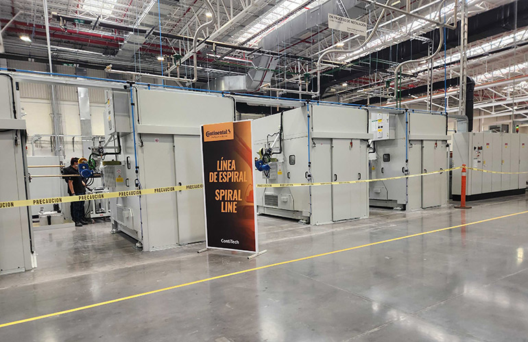 The ContiTech Aquascalientes plant features both spiral and braided hose manufacturing.