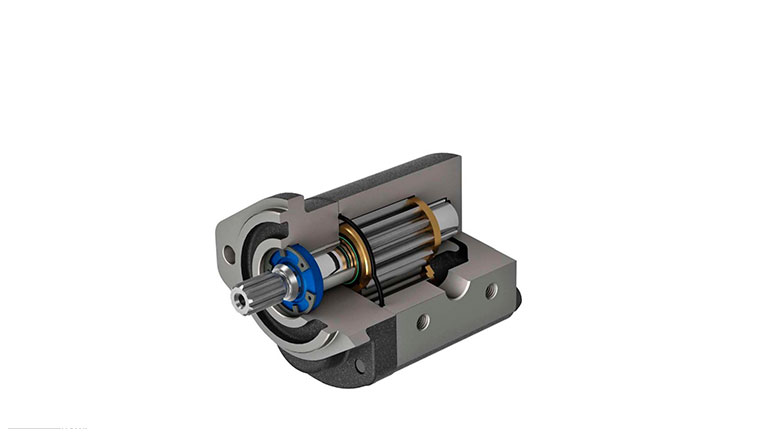 Internal look at a gear pump design