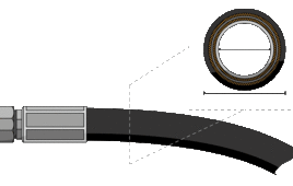 It's very important to use a hose of the correct inner diameter, as changing the hose I.D. can change the system pressure. If the replacement hose is too small for the flow, you have introduced a new restriction. System pressure will rise.
