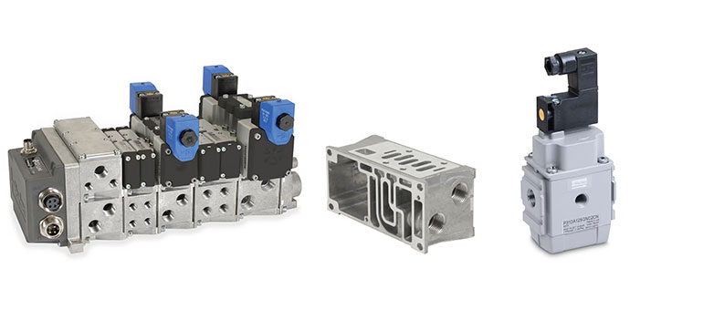 Figure 4. Pneumatic valves and manifolds from Parker Hannifin.
