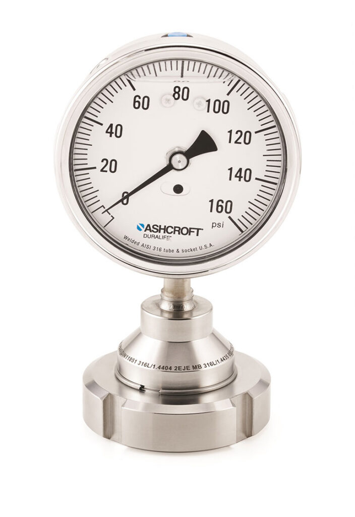 The Ashcroft 1033 sanitary gauge is 3A approved and is ideal for the food, pharmaceutical and cosmetic industries.