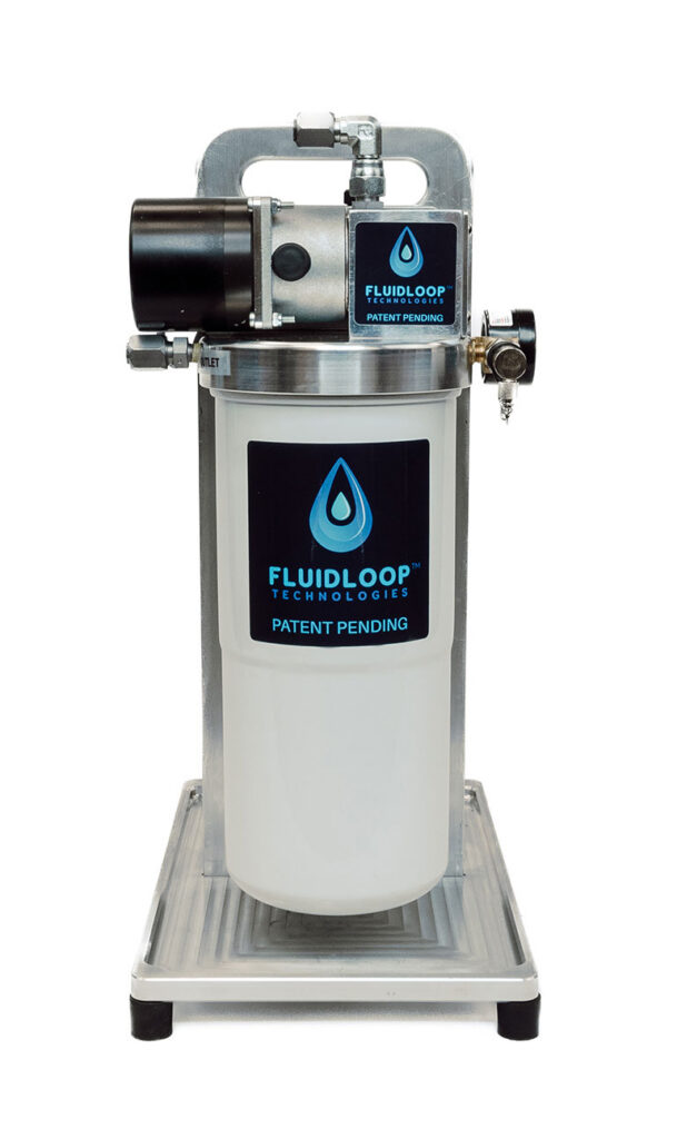 Another example of the hand-carry option of the FluidLoop offline filtration system.