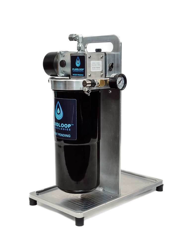 Hand Carry Stand enables FL1000 portability from one machine to the next, here and below.