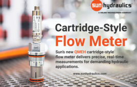 Sun Hydraulics has launched its QMEH cartridge-style flow meter.