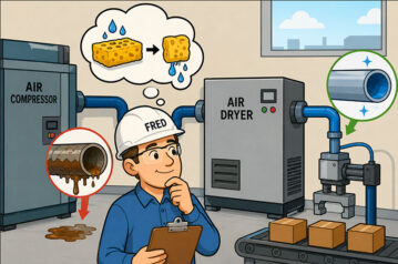 To keep the air free of water it must be dried. There are various choices of dryers, some better than others. Choose your type wisely to save energy.